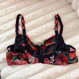 Lise Charmel Underwire Multi-Color Bra 36D Floral-Embroidered Intricate Design