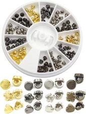 120pcs Super Mini Shank Buttons & Super Tiny Metal Charms - 3mm 1/8" Diameter...