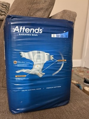 Attends Bariatric Briefs XXL Heavy Absorbent Disposable White DD50 Odor Control