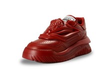Versace Men's Red Leather "ODISSEA" Sneakers Shoes US 12 IT 45