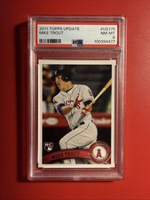 2011 TOPPS UPDATE #US175 MIKE TROUT ROOKIE RC PSA 8