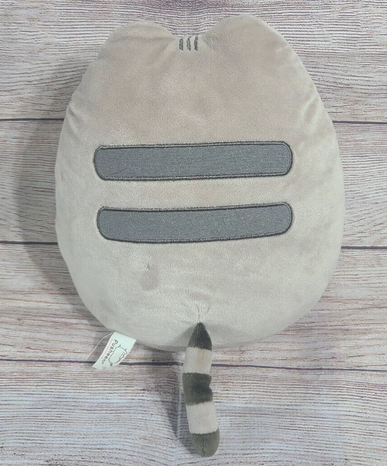 Gund Plush Pusheen Gray Cat Stuffed Animal with Ice Cream Cone 9.5" 2015 - Image 2 of 3