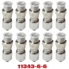 (10) 3/8 hose x 3/8 Male NPT Swivel Hydraulic Hose Fittings - FOR 11343-6-6