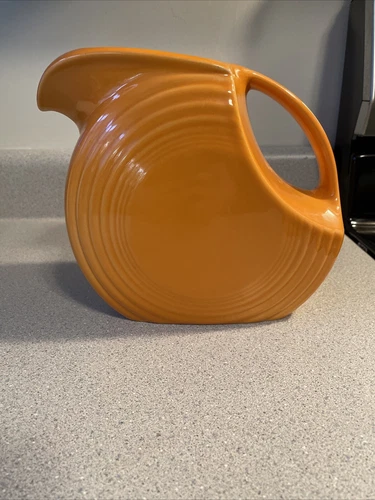 Fiestaware Classic Orange Fiesta Disk Serving Pitcher Hostess Tableware Setting