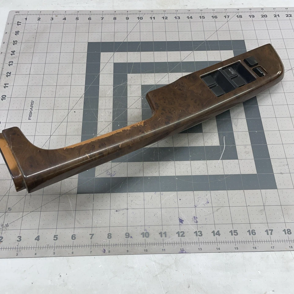 1996 1997 NISSAN PATHFINDER DRIVER MASTER POWER WINDOW SWITCH & BEZEL WOODGRAIN - Image 4 of 4