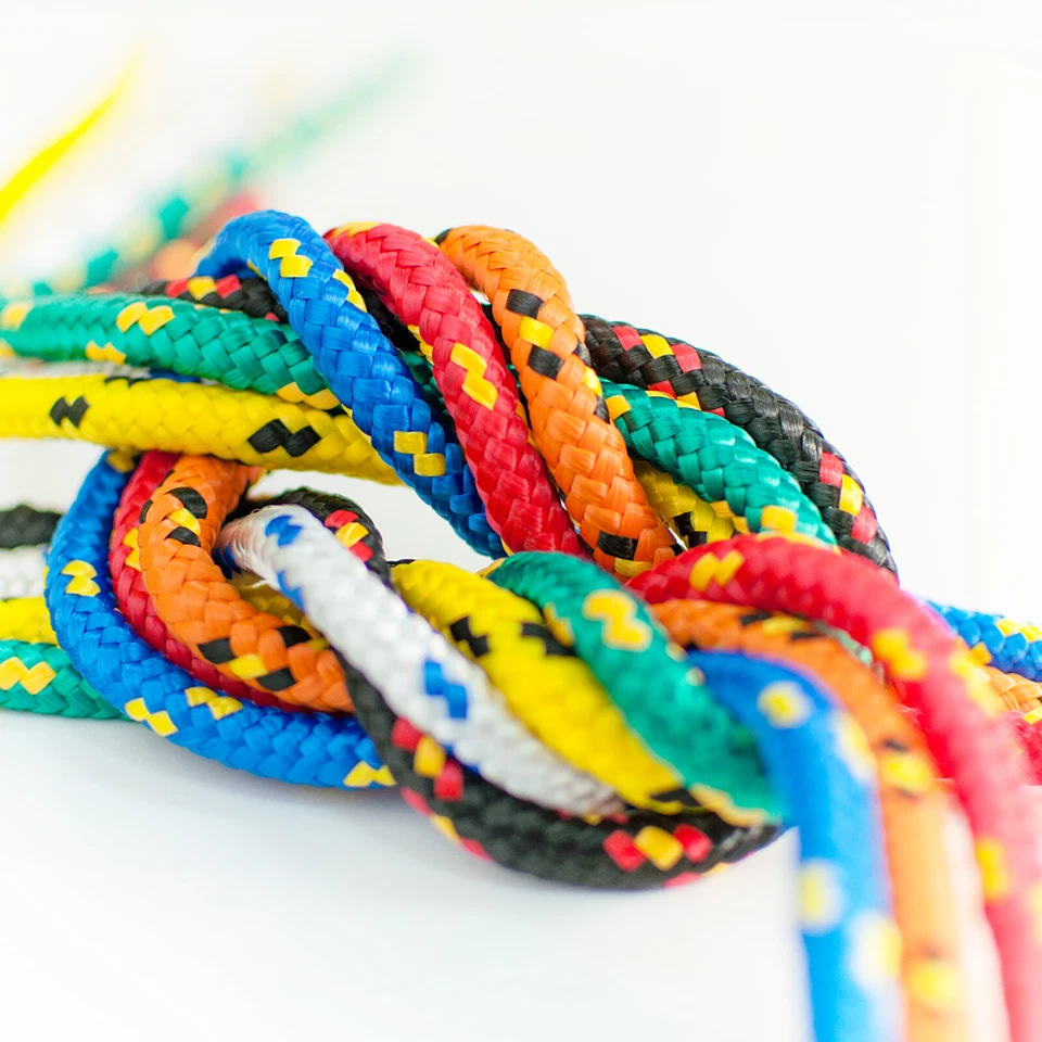 CORDE ÉLASTIQUE 6-10mm Noir, Blanc, Bleu, Rouge, Vert, Jaune, Orange 10m-200m - Photo 3/4