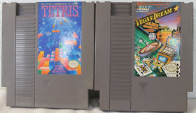 NES Nintendo BUNDLE(2) Tetris & Vegas Dream 1989/1989 Authentic - Games Only
