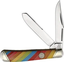 Rough Ryder Trapper Lollipop Pocket Knife 440 Steel Blades Synthetic Handle 2463