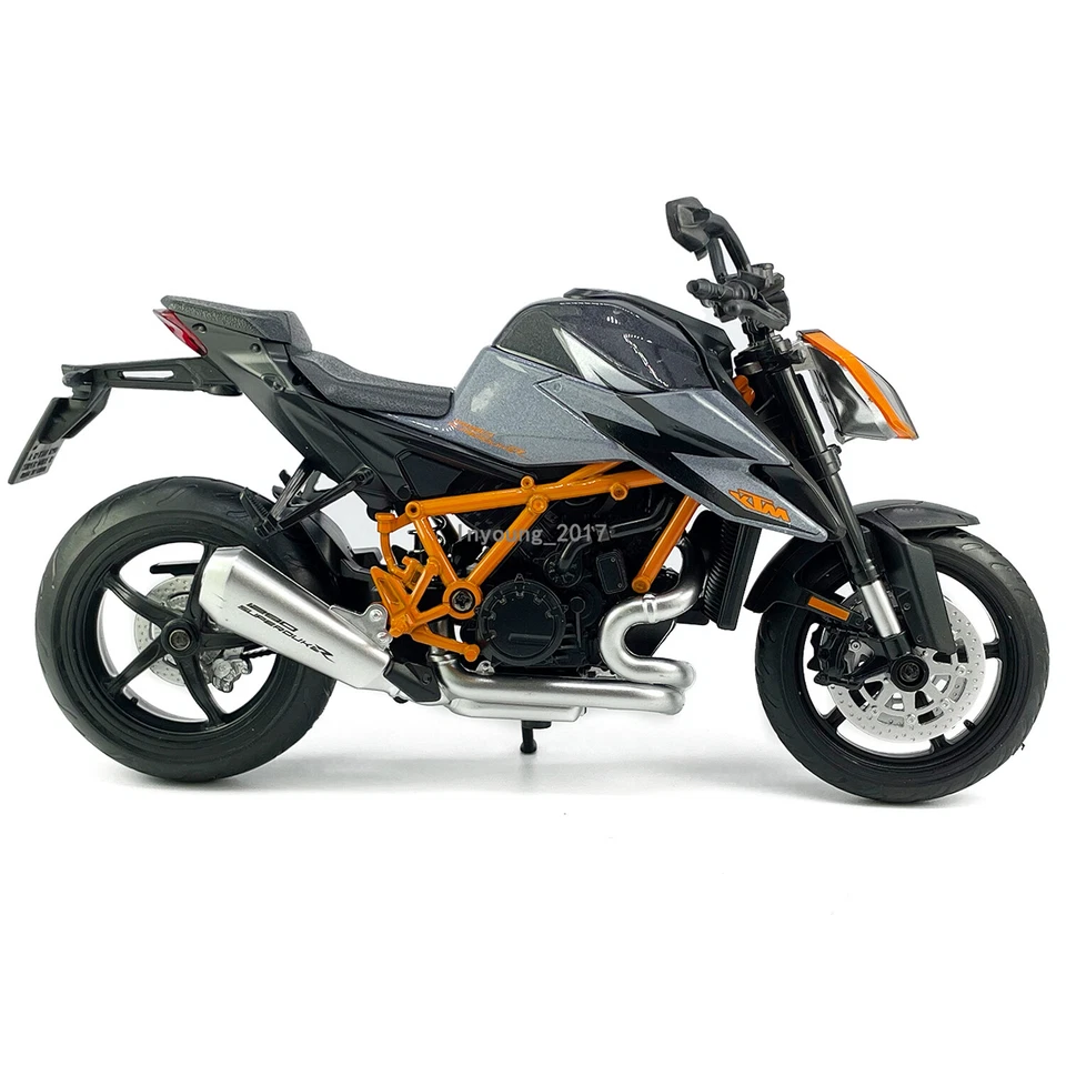 1/12 KTM 1290 Super Duke R Motorcycle Model Diecast Toy Car for Boys Kids Gray - Image 3 of 4
