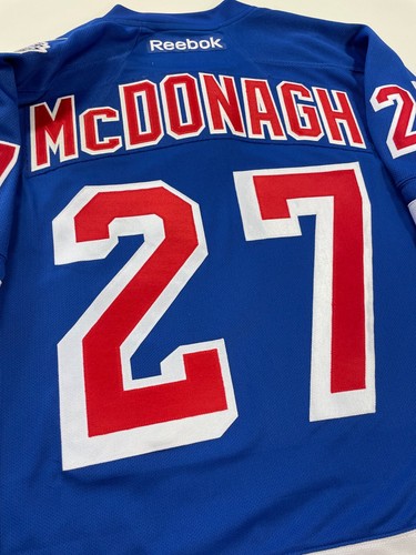 RYAN MCDONAGH NEW YORK RANGERS 2014 STANLEY CUP REEBOK JERSEY SIZE LARGE - Picture 3 of 6
