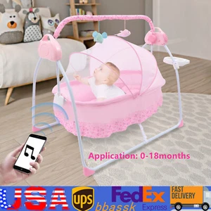 Fauteuil roulant électrique Baby Swing Cradle de musique bluetooth