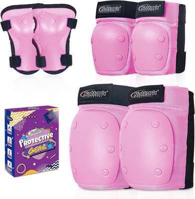 Knee Pad Elbow Pads and Wrist Guards Protective Gear Set for Skateboarding
