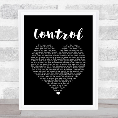 Control Black Heart Song Lyric Print