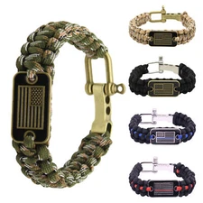 Paracord Bracelet 550 Cord Bracelet Spirit Bracelet With Adjustable Shackle