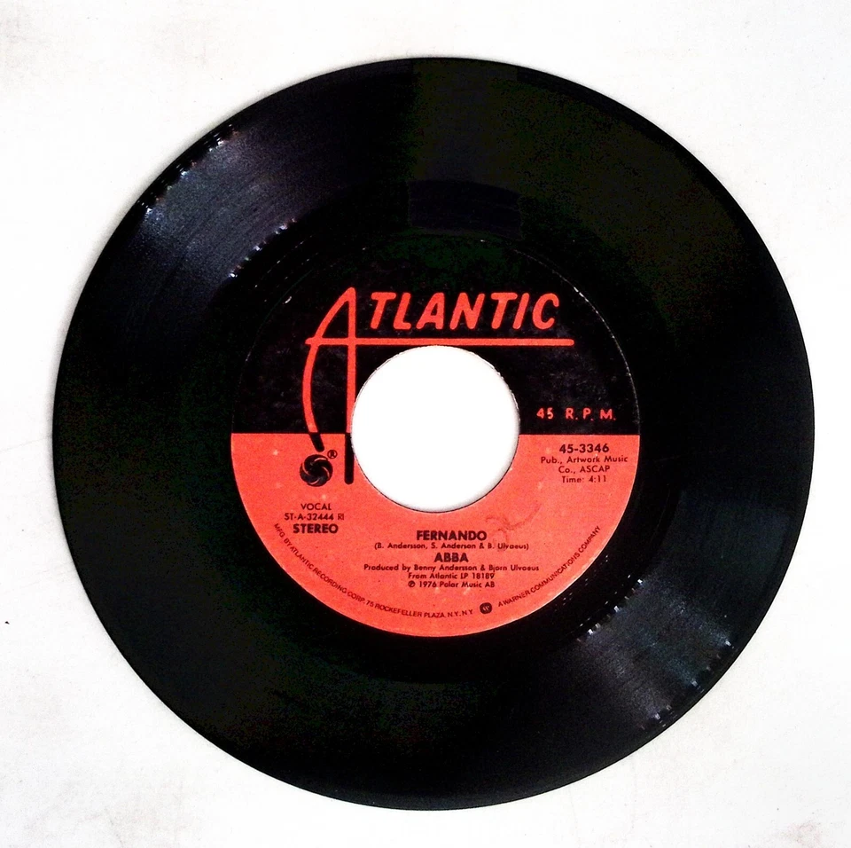 ABBA ROCK ME/FERNANDO ATLANTIC RECORDS VINYL 45 80-26 - Image 2 of 3
