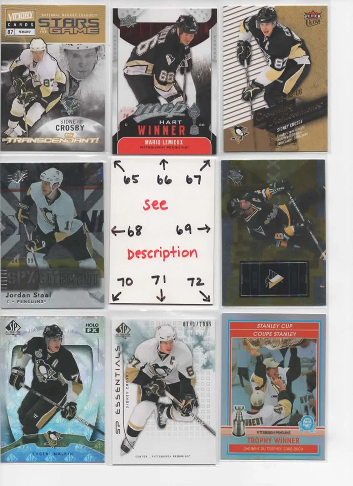 Pittsburgh Penguins SERIAL #'d Rookies Autos Jerseys CROSBY LEMIEUX MALKIN JAGR - Image 2 of 4