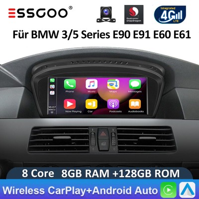 Für BMW E60 E61 E90 E91 CCC GPS Navi Android 13 Autoradio CarPlay 8+128G +Kamera