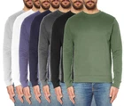 Mens Plain Sweatshirt Jersey Jumper Sweater Pullover Work Casual Top M-2XL