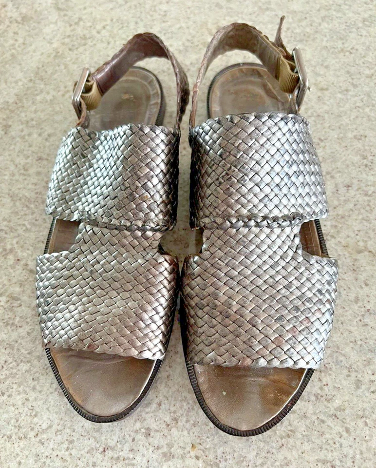 Petra Firenze锡织皮革凉鞋(7M) — 第 2/4 张图片