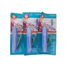 3 Pack Boye Purple 4-in-1 Metal Crochet Hook Tool Sizes E-K Yarn Take Along