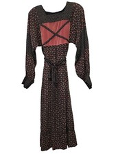 Vintage Judy's Prarie Cottage Core Dress Midi Floral Small