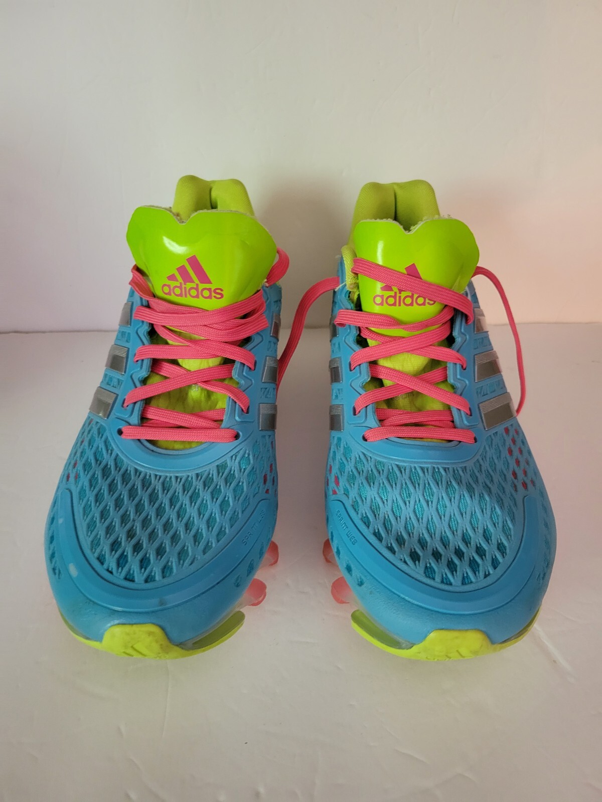 Adidas Springblade Razor Blue Lime Green Pink Running Athletic Shoes Sz 7 thumbnail 2