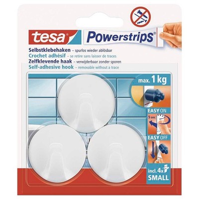 tesa Rund Small Klebehaken für max. 1,0 kg, 1,4 x 3,4 cm, 3 St.