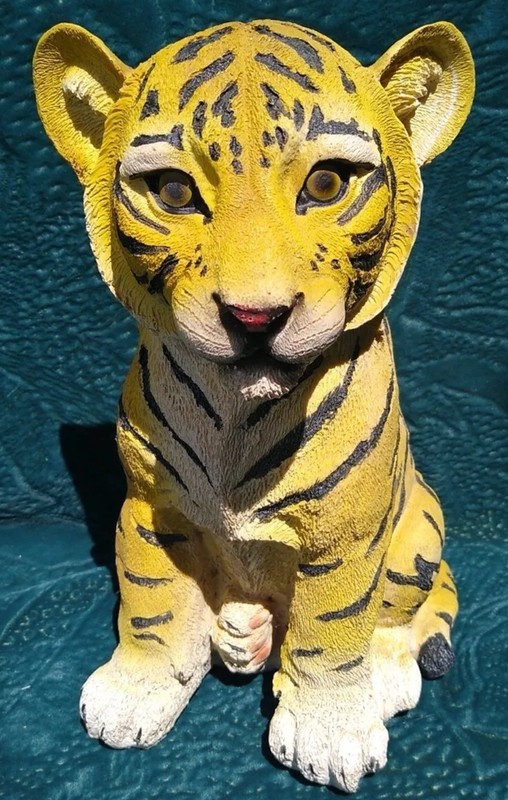 latex fiberglass mold  Make Concrete Or Plaster 11 Inches tall Tiger Cub