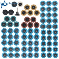 71  2" Roll Lock Sanding Discs Set W/ 1/4 Holder Die Grinder Quick Change Disc