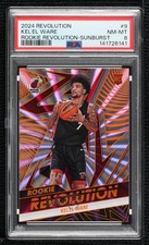 2024-25 Panini Revolution Rookie Sunburst 22/75 Kel'el Ware #9 PSA 8 06wa