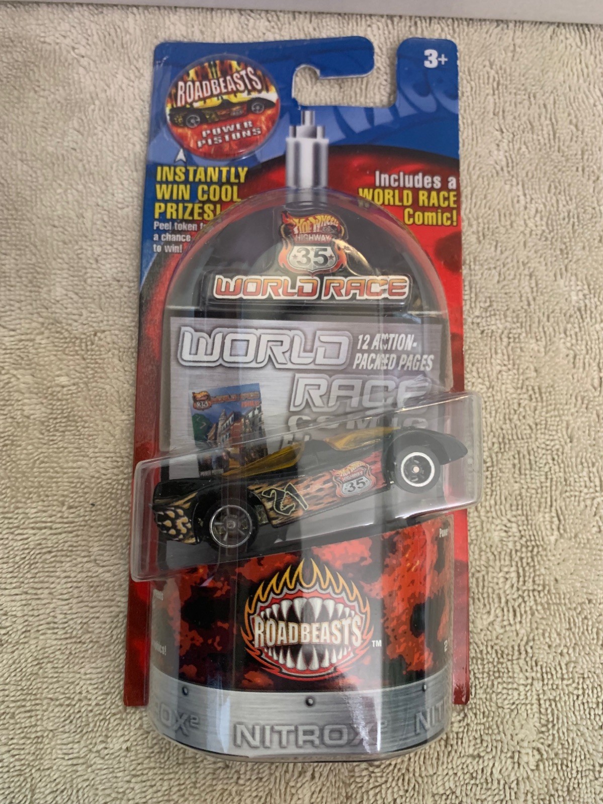 Rare 2002 Hot Wheels, World Race Highway 35, Road Beasts Power Pistons #21/35