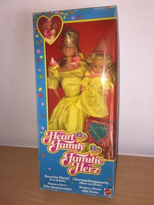 Mattel Herzfamilie The Heart Family MAMA UND MÄDCHEN AUF DER PARTY #2381 MIB, 1985