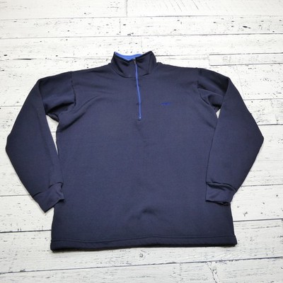 VINTAGE Patagonia Sweater Womens L Blue Capilene Half Zip Pullover Outdoors USA