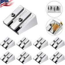 12  Top grade Stationery Pencil Sharpener Double Hole Metal Bevelled Double Hole