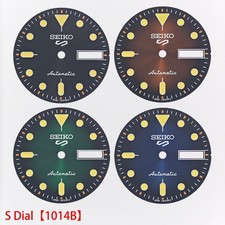 For Seiko 28.5mm Watch Dial Green Luminous Fit NH36 Movement Watches Faces S Mod