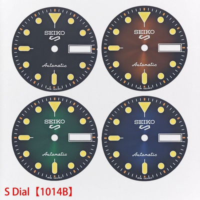 #ad For Seiko 28.5mm Watch Dial Green Luminous Fit NH36 Movement Watches Faces S Mod $19.90