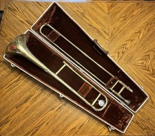 Vintage 1960s Olds Ambassador Brass Trombone Fullerton CA In Orig Case