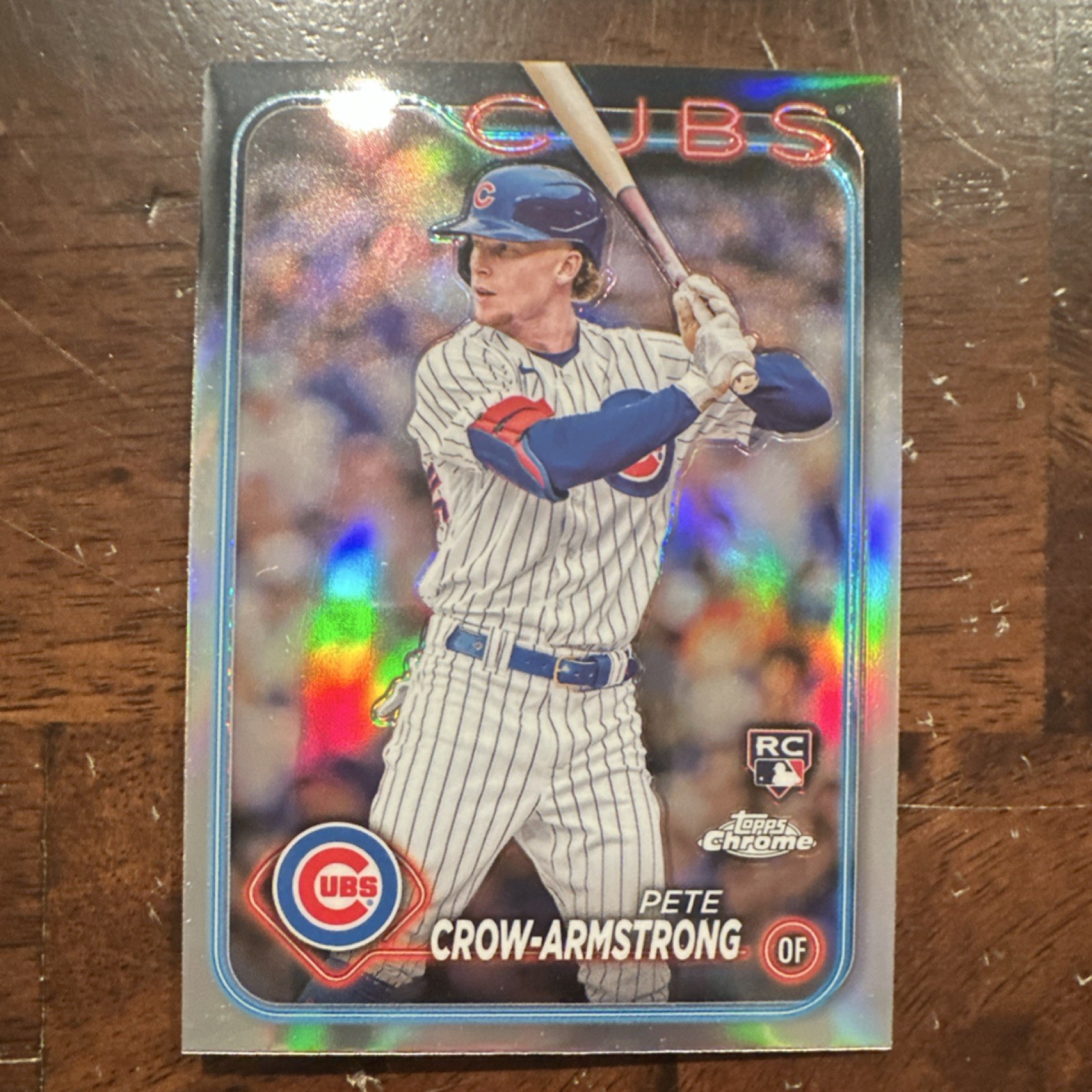 TOPPS 2024 CHROME ROOKIE PETE CROW-ARMSTRONG CHICAGO CUBS PRISM REFRACTOR #16
