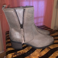 Clarks Nevella Devon Metallic Leather Booties...