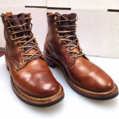  Nicks Falcon Boots 10B Predator Orange Leather Handmade PNW Work Heritage
