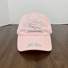 Denver Broncos 2x Super Bowl Champions Hat Pink NFL Adjustable Cap XXXII XXXIII