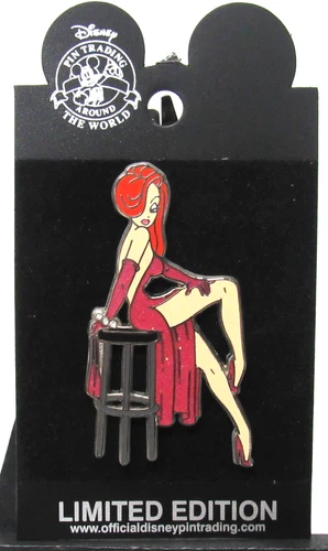 Disney Pin Jessica Rabbit All Dressed Up LE 500 Sitting Bar Stool 2005