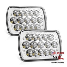 2Pcs 5x7 7x6 Led Headlights Rectangular Hi Lo Led Sealed Beam H6054 6053 6052