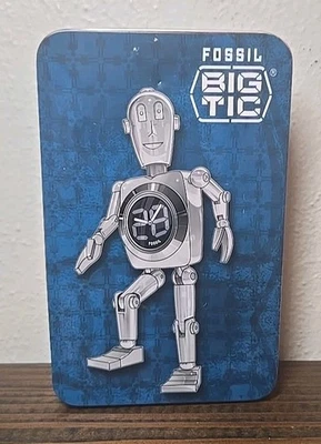 Fossil BIG TIC Robot Man Clock.- Rare Vintage