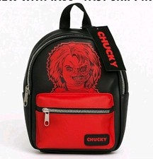 Chucky Mini Backpack Horror Movie Merchandise NWT Child s Play Black Red Faux