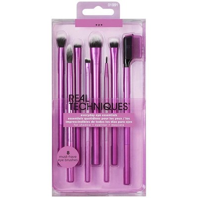 REAL TECHNIQUES 8pcs must have eye brushes (Shadow eyeliner mascara)