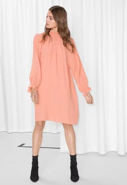 Women & Other Stories Dress Peach Viscose 36 / S /