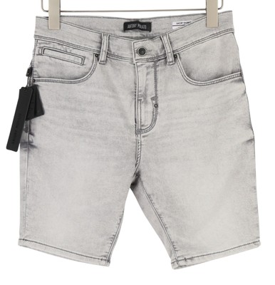 Antony Morato Barret Herren Shorts W31 Denim Washed Grau Stretch Flex Skinny Fit