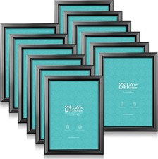 LaVie Home 5x7 Picture Frames Set of 12  Black Wall  Table Display Frames