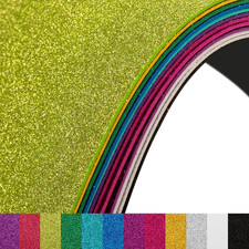 12 Pack Glitter Foam Sheets Craft 7.9 X 11.8 Inch, 12 Colors Sparkles Foam Paper